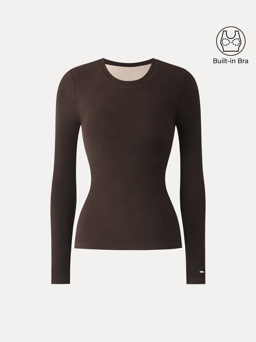 MaxWarm Crewneck Long Sleeve Brami Dark Bruntte XS