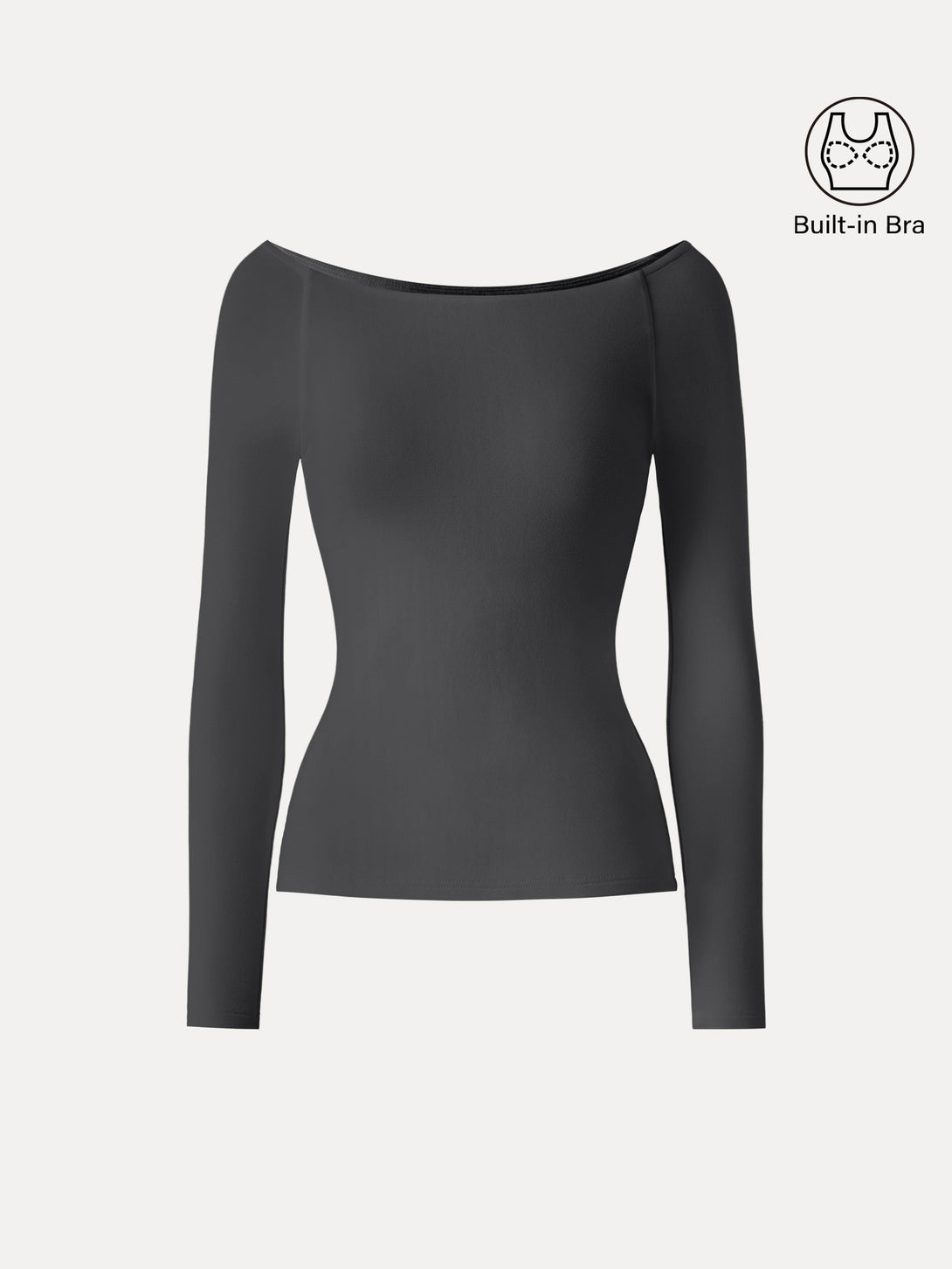 ProWarm Boatneck Long Sleeve Brami Blue Charcoal XS