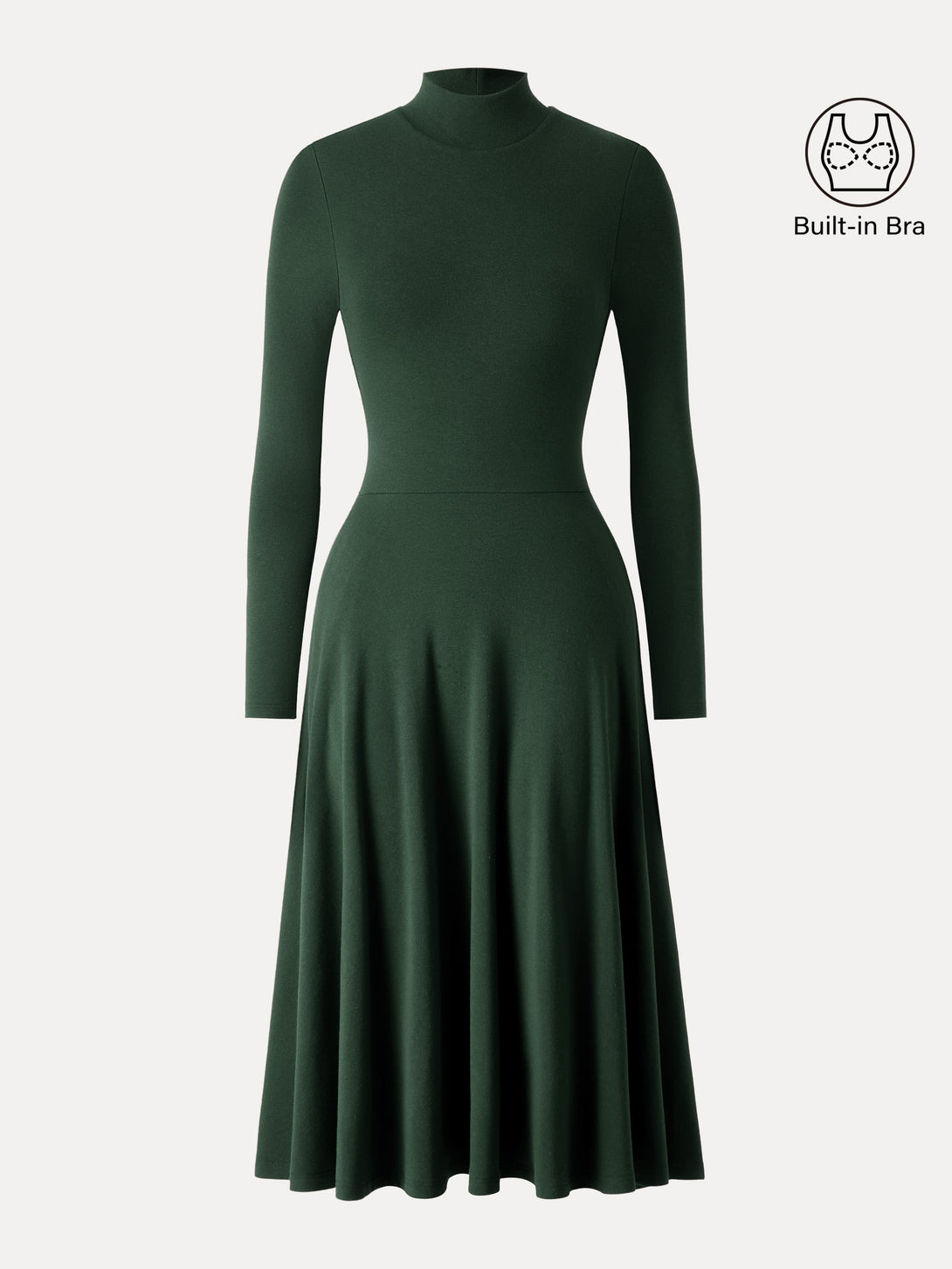 ProWarm Mockneck Midi Brami Dress with Pockets