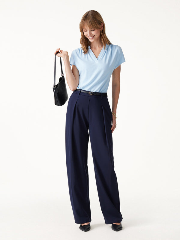 OGLmove Eco-Mousse® Collared V-Neck Top