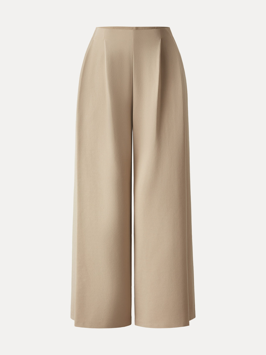 Mid Rise Wide Leg Ankled Pull-on Pants with Pockets