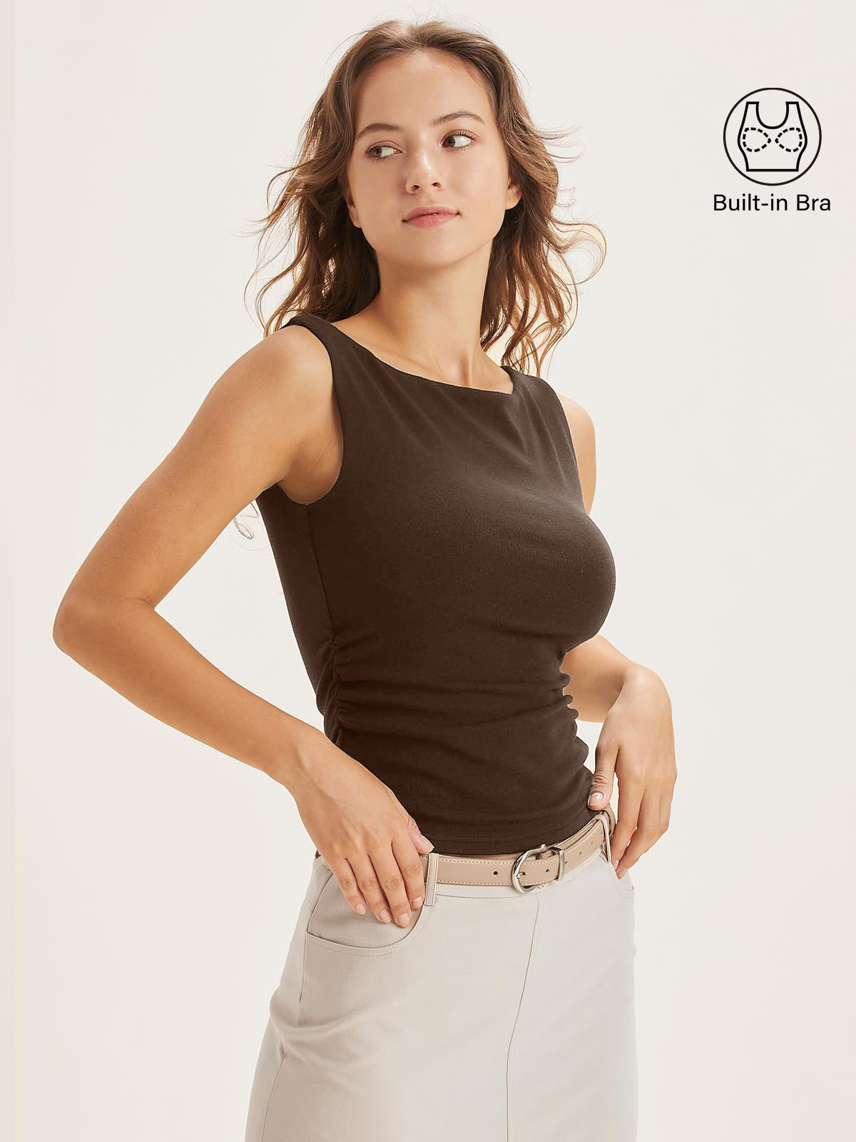 最終値下げ ✴︎drawers Boat Neck Tanktop プラム Ogl Eco-Mousse® Open-Back Brami Top – oglmove.au