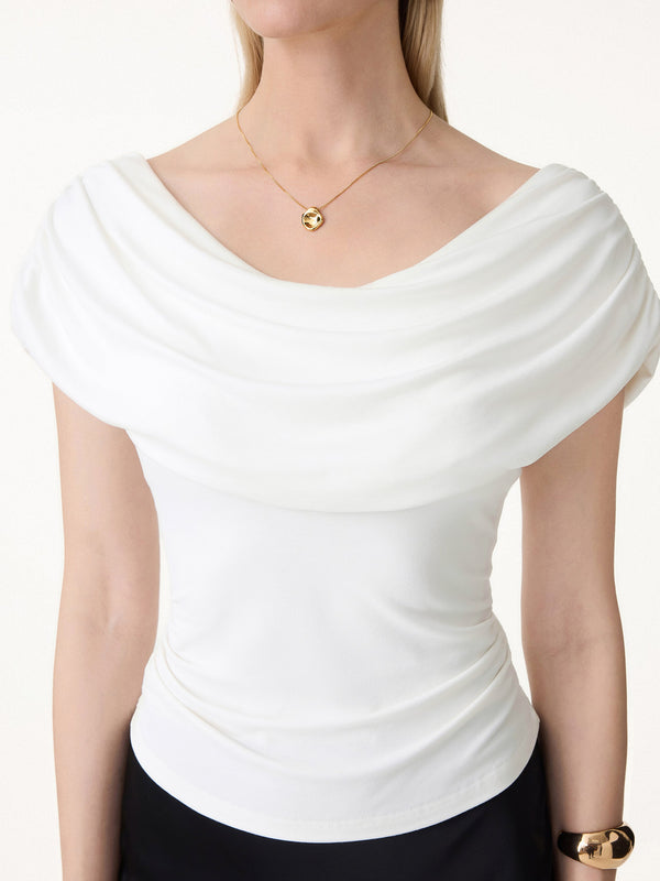 OGLmove UltraSoft SkinKiss Draped U-Neck Ruched Bra Top