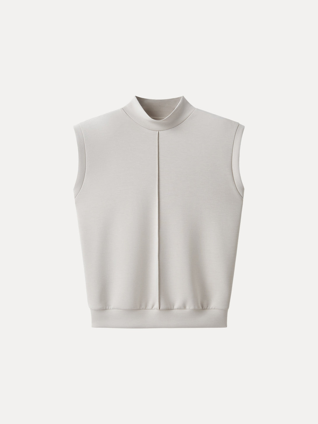 Modal Spacer Mockneck Wide Shoulder Top