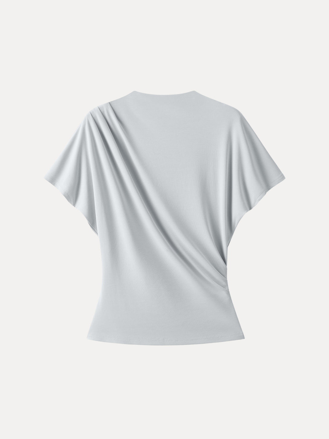 Mockneck Tucked Waist Define Top Smoke Blue XS