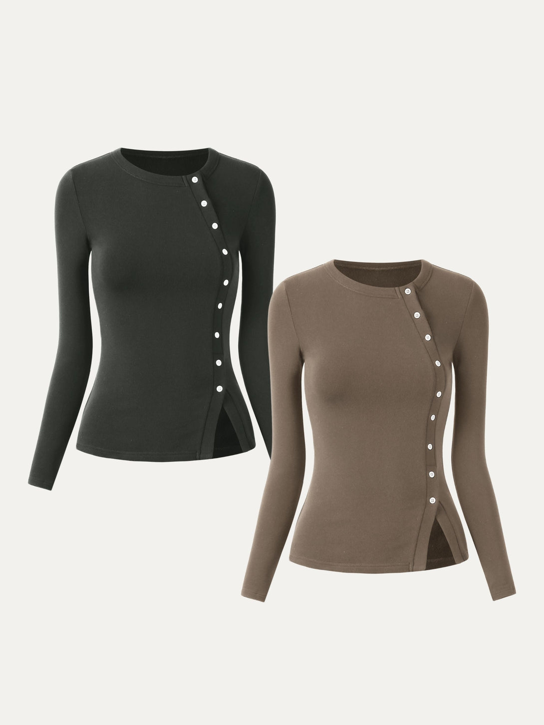 Asymmetrical Placket Top