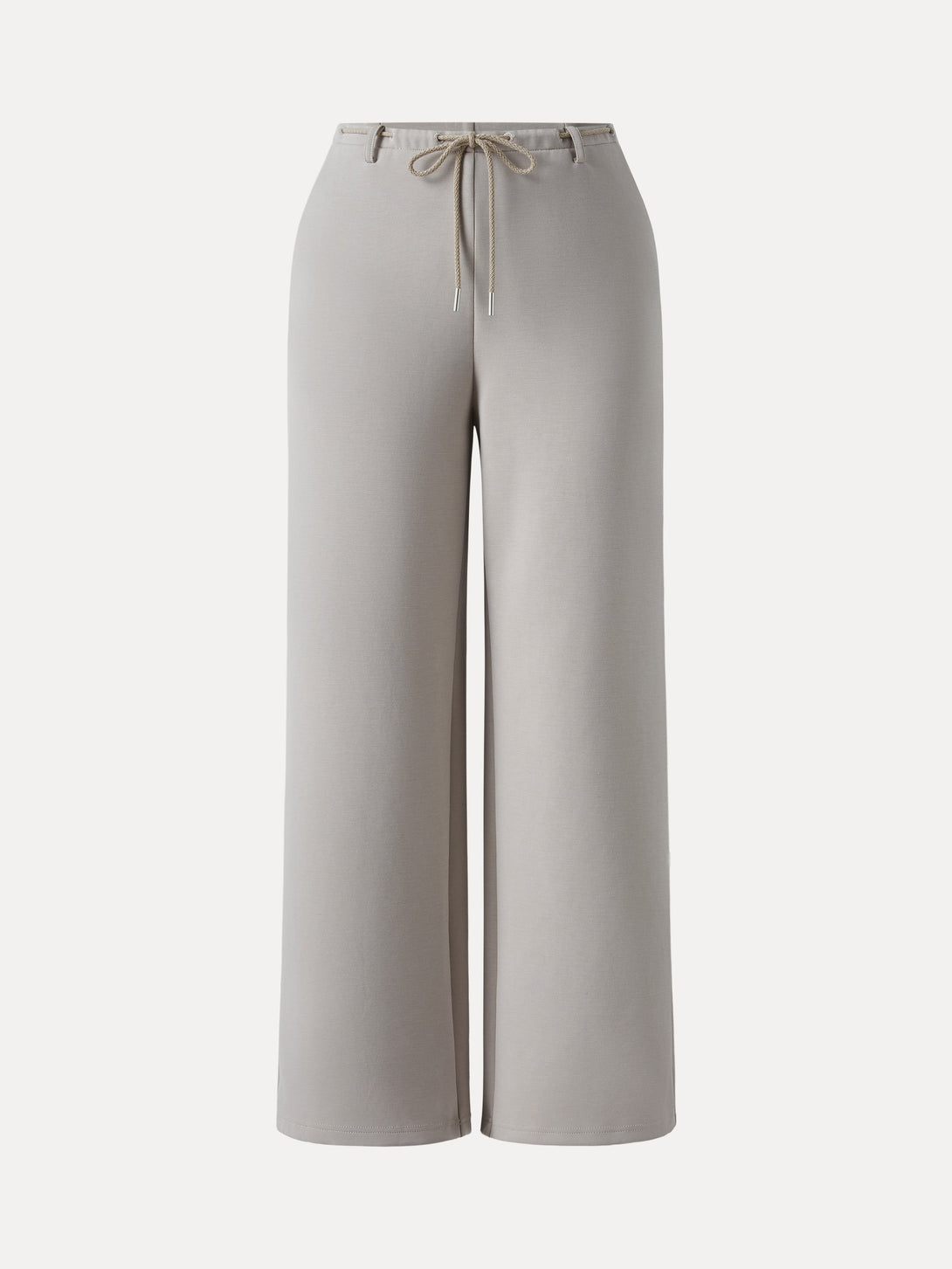 Flexible Mid Rise Straight Leg Pants with Pockets Petite Grey Steel