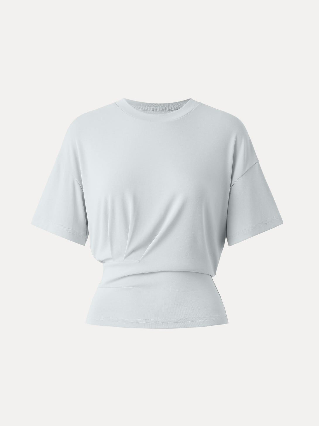 Crewneck Short Sleeve Tucked Tee Smoke Blue XS