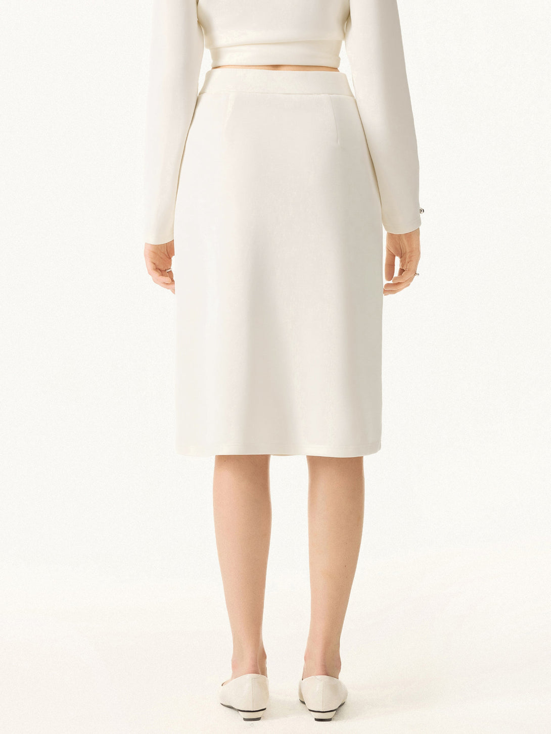 Modal Spacer Pull-on A-Line Midi Skirt with Pockets