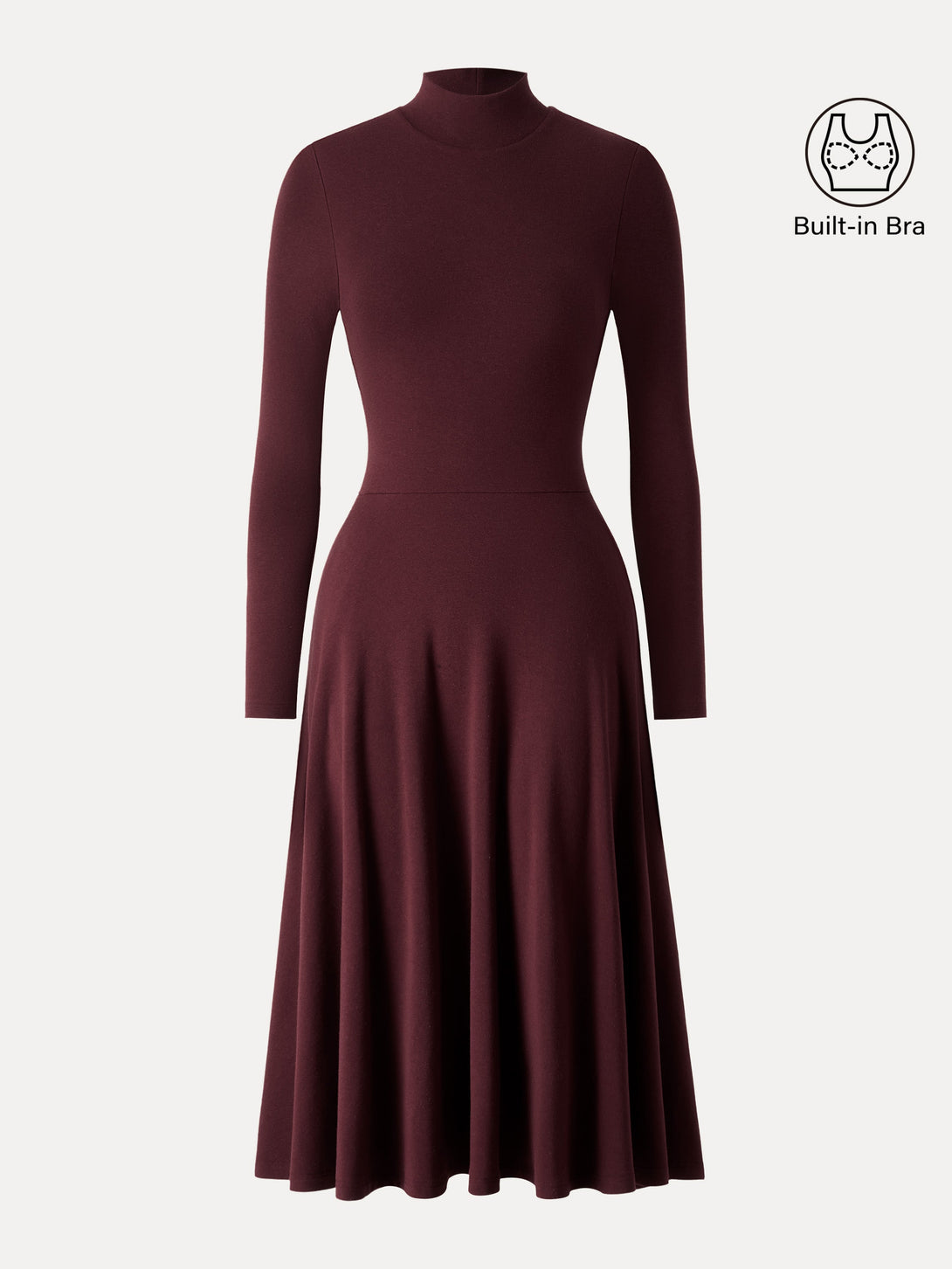 ProWarm Mockneck Midi Brami Dress with Pockets