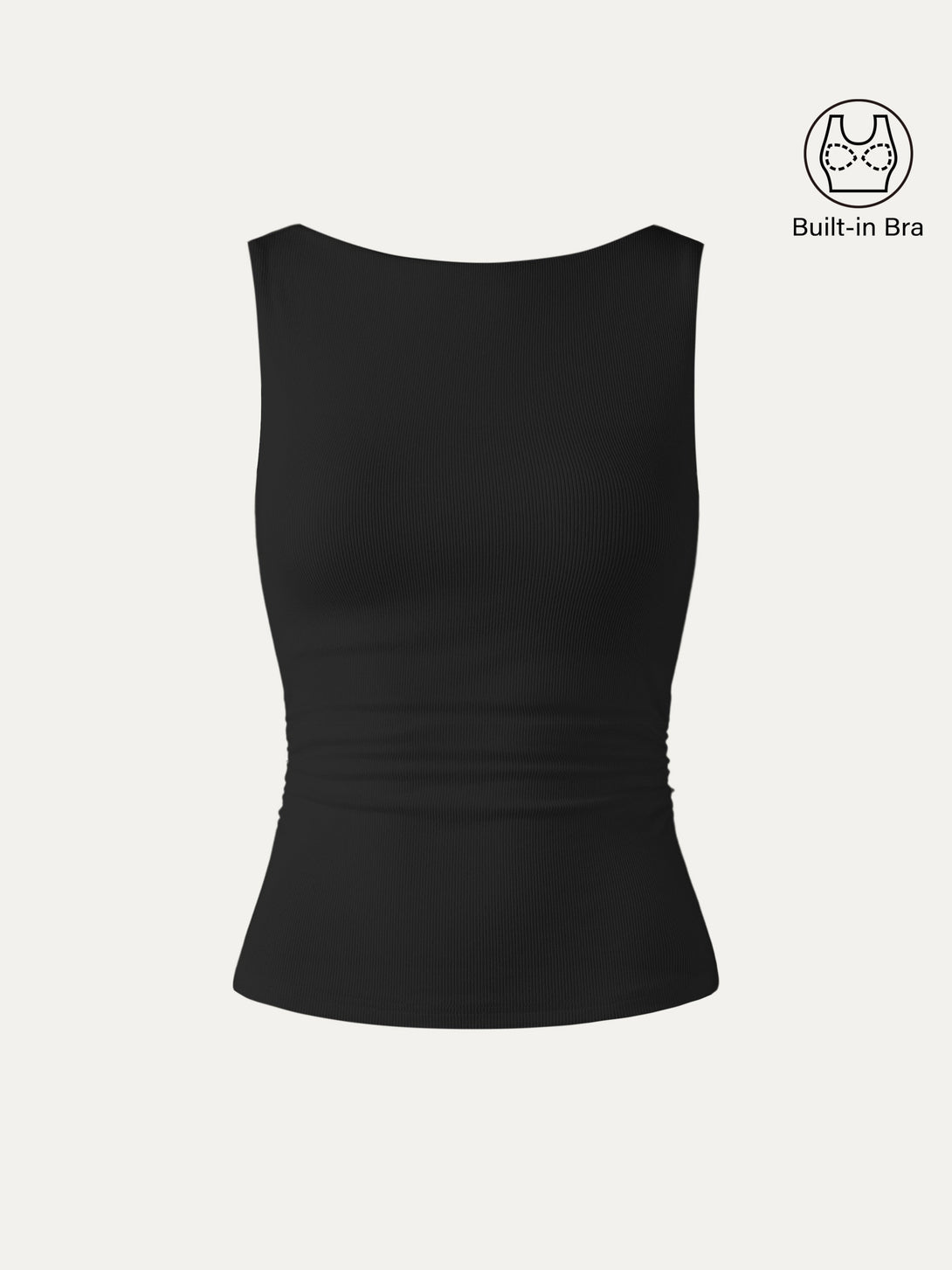 Elastic Open Back Brami Tank Black XS