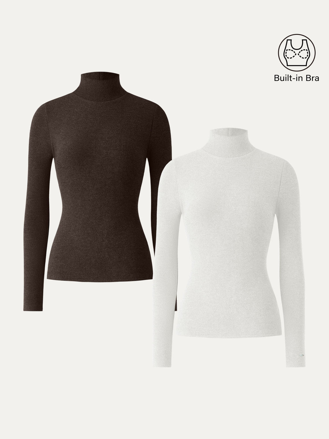 2Pcs Set MaxWarm Turtleneck Long Sleeve Brami