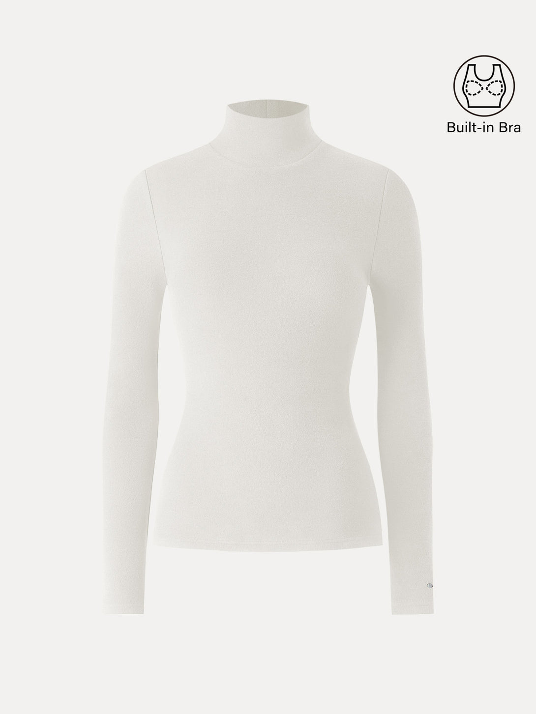 LiteWarm Turtleneck Long Sleeve Brami Off White XS