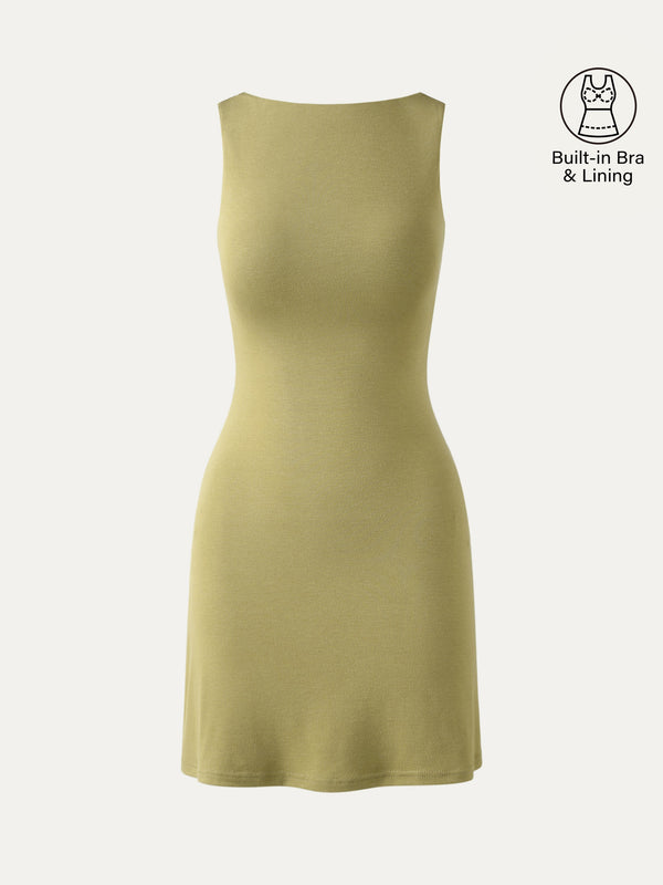Cooling Open Back Bandless Brami Mini Dress