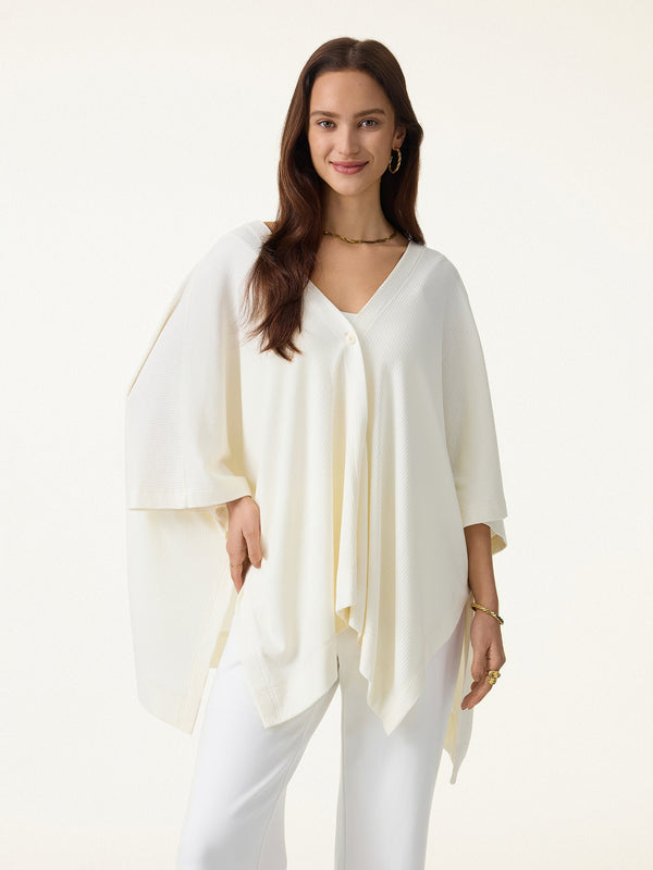 Ultra Soft Fluid Single-Buttoned Cardigan