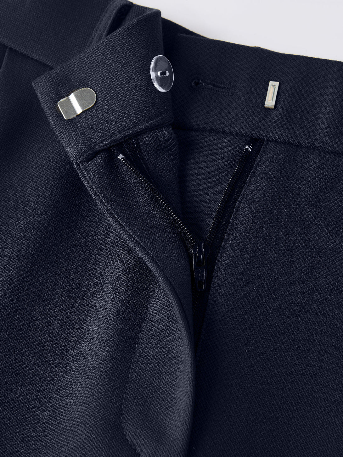 4-Way Stretch Mid Rise Cropped Tapered Trousers with Pockets