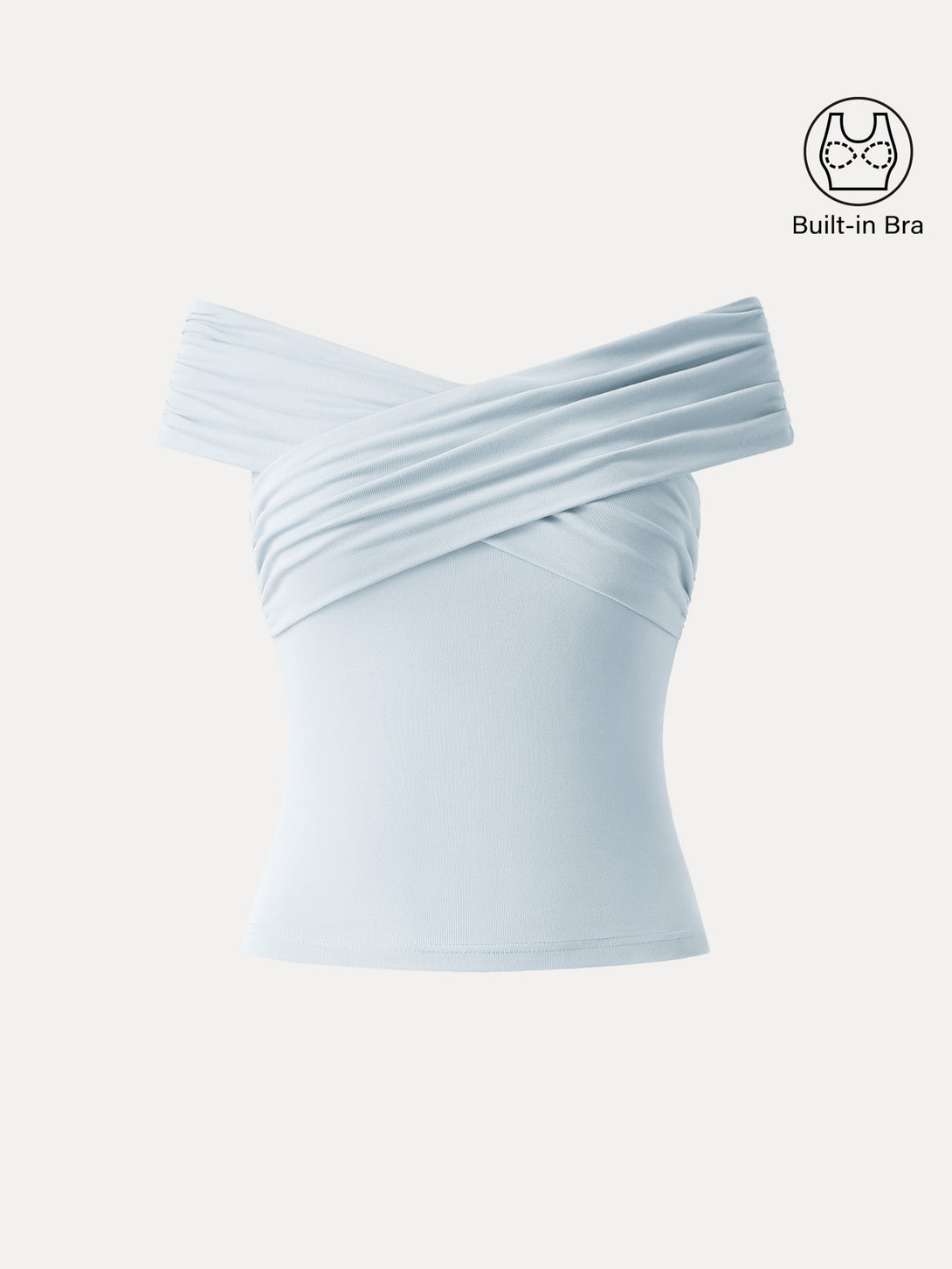 Blue Tonal Co-ord Capsule Off Shoulder Top Blue
