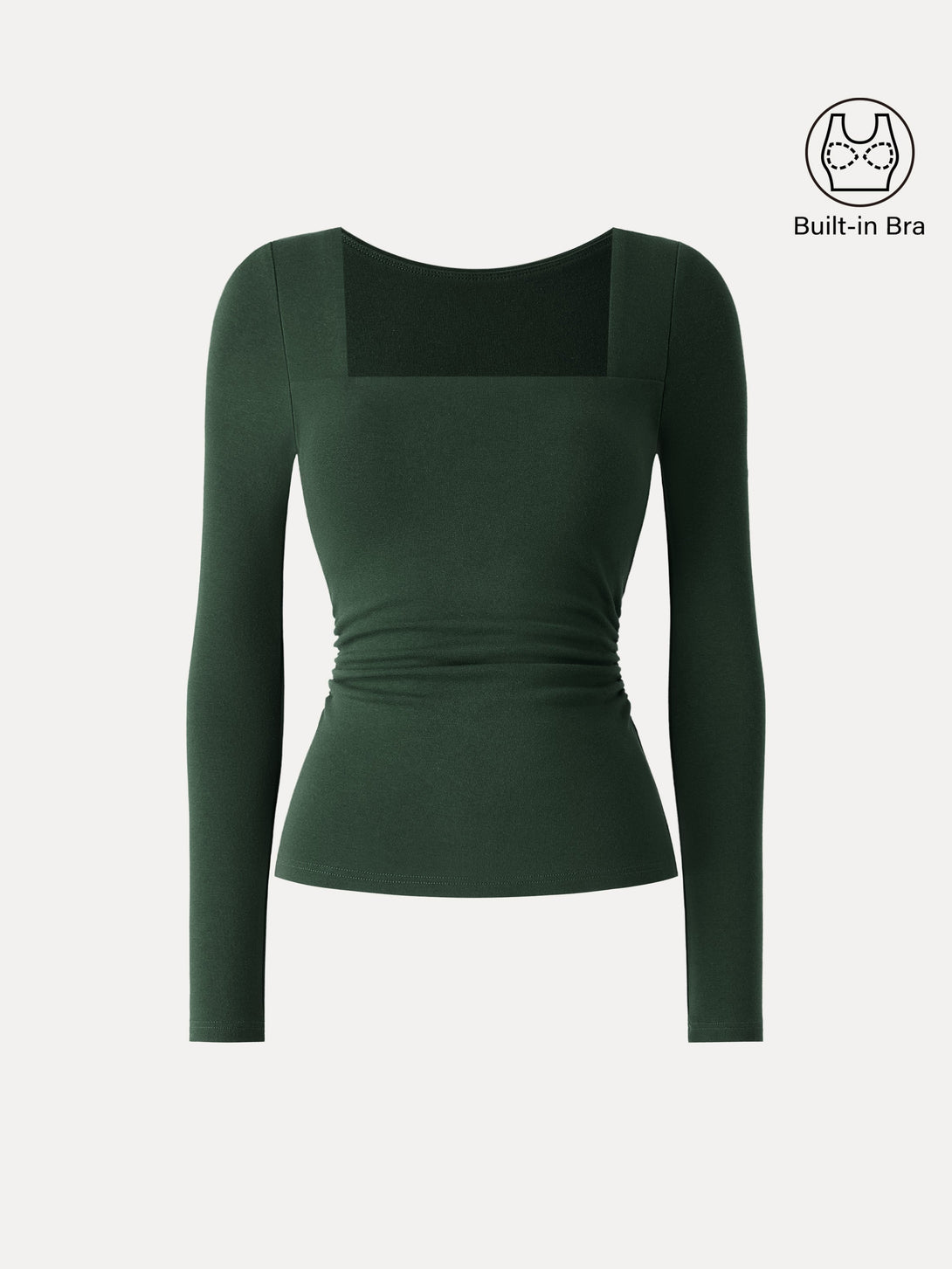 ProWarm Square Neck Side Ruched Brami Deep Bush XS