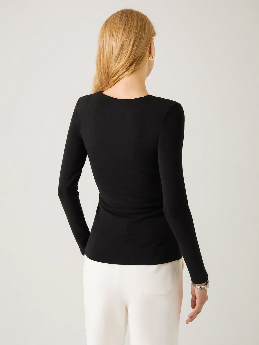 2Pcs Set V-Neck Brami Top & High Waisted Straight Leg Pant