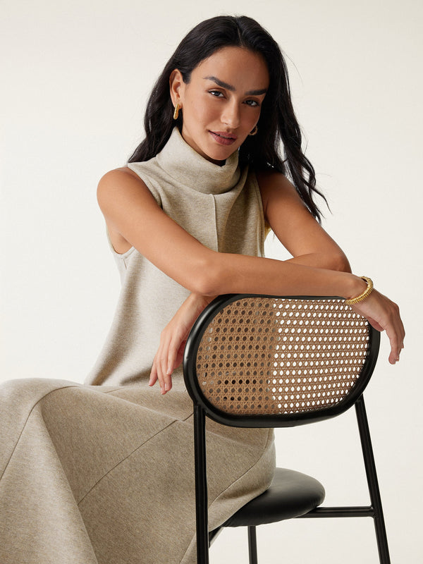 2Pcs Set Split Hem Top & High Waisted Straight Leg Pant Top