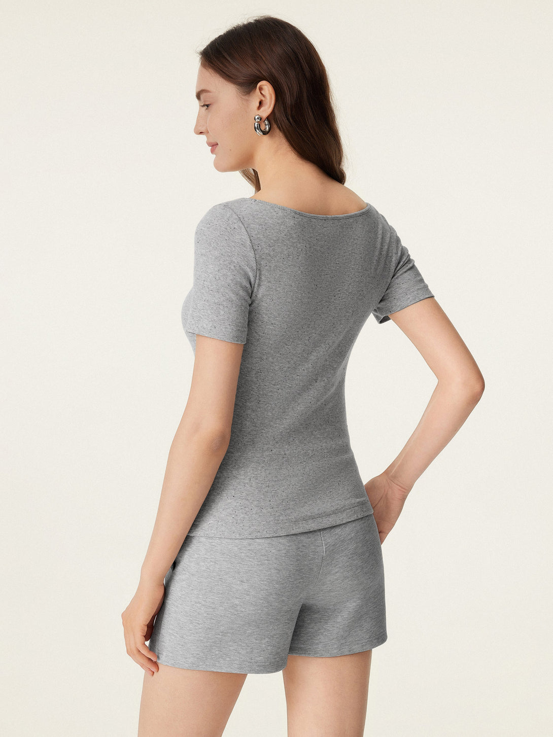 Square Neck Short Sleeve Cotton New Airy Brami