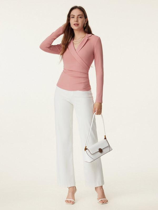 Collar Wrap Lightweight Top