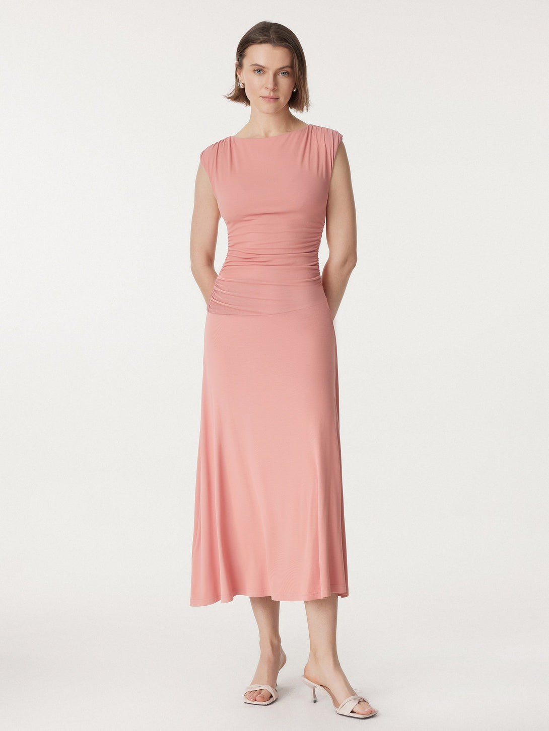 Breezy Cooling Side Ruched Maxi Dress