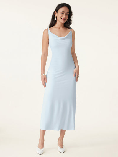 Effortless Vacay Cowl Neck Midi Brami Dress