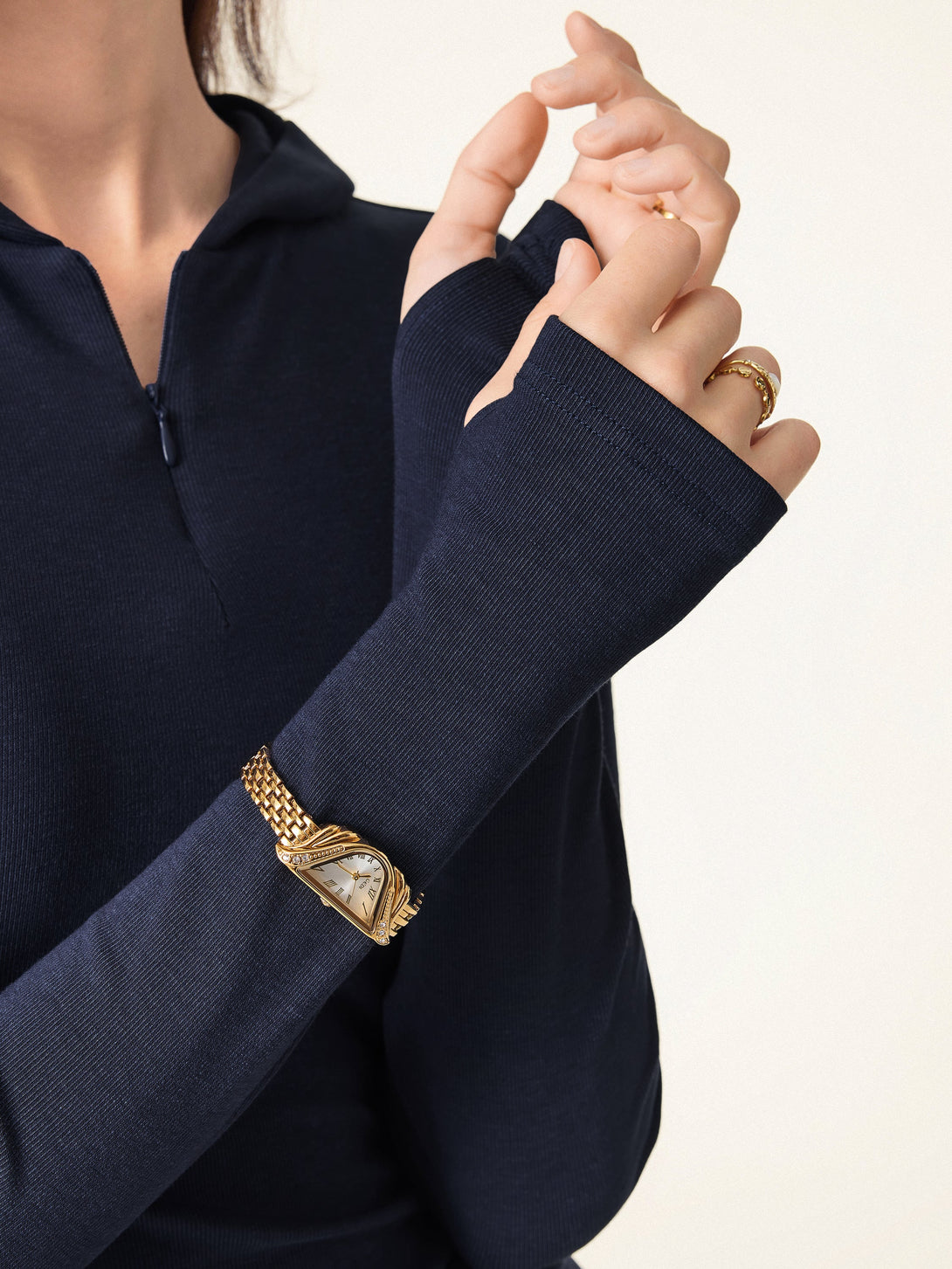 Slim Fitted Quarter Zip Pullover Hoodie