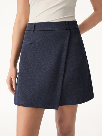 Cotton-Linen Blend Mini Skort