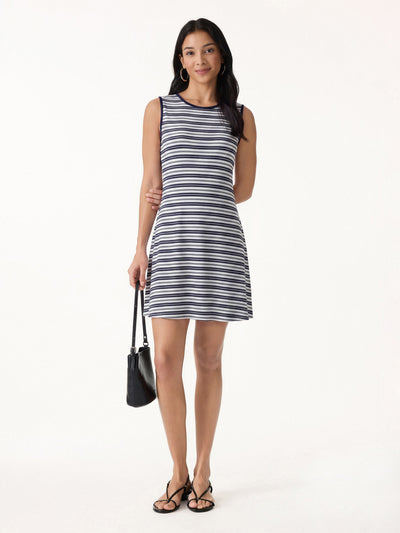 OGLmove Striped Easy Mini Bra Dress Navy/White Stripe XS