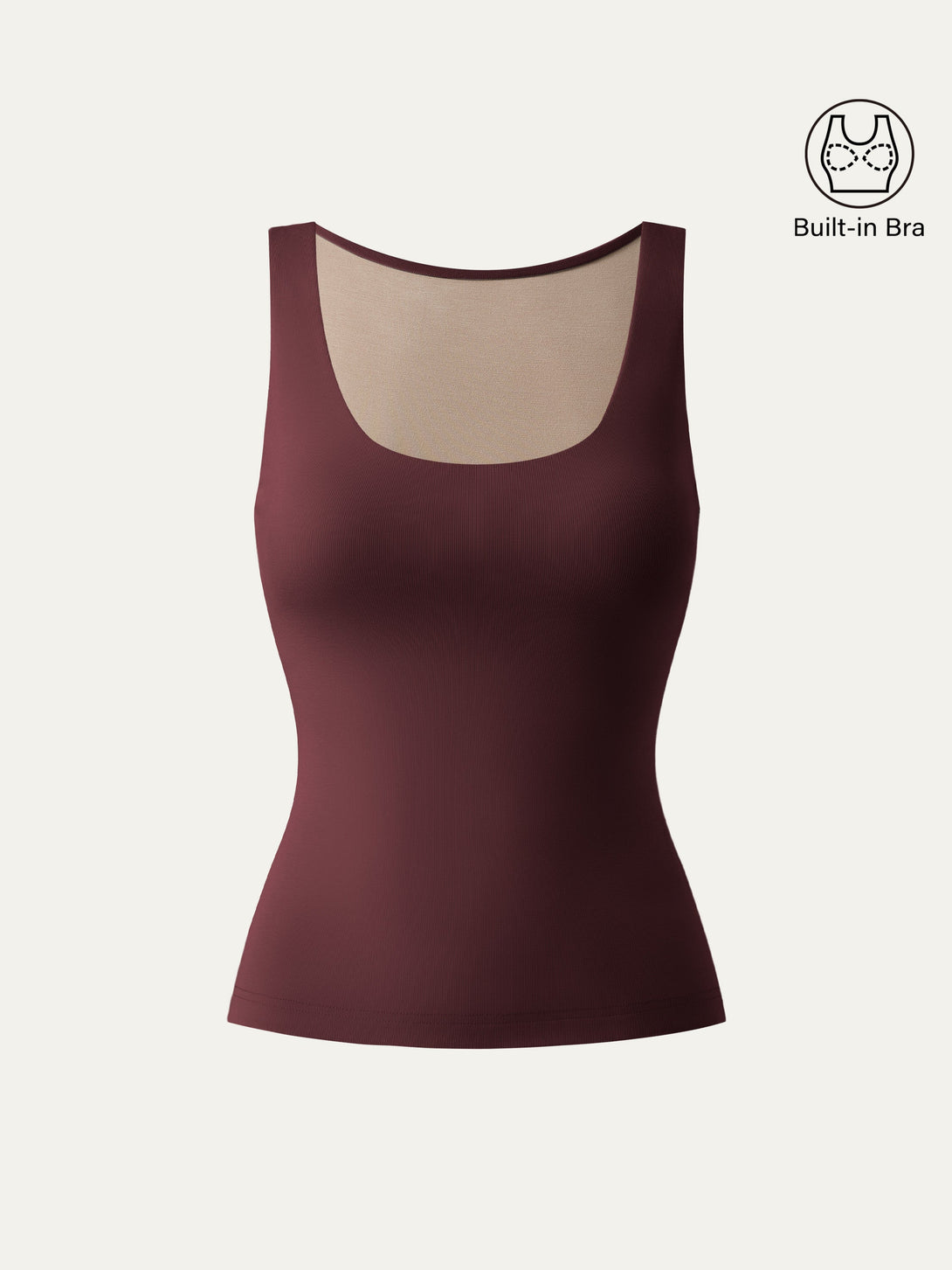 U-neck New Airy Brami Tank Ruby Red XS