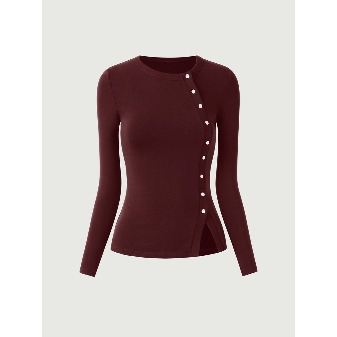 Asymmetrical Placket Top Ruby XL