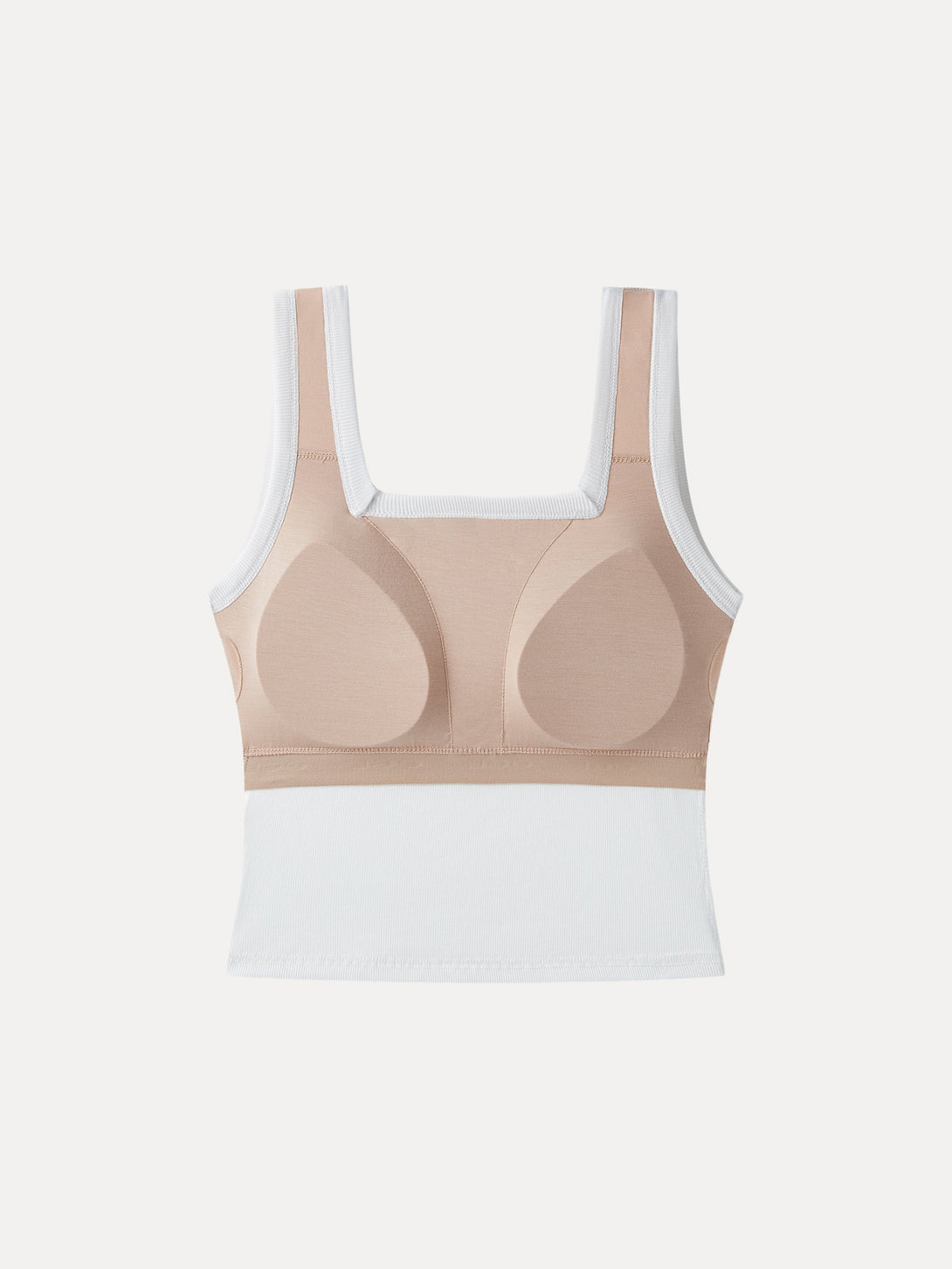 2Pcs Set Cropped Slinky Square Open-Back Brami Tank Top