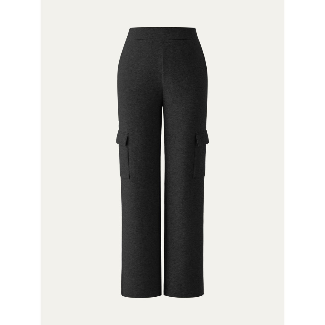 High Waisted Classic Straight Cargo Pant Black XS