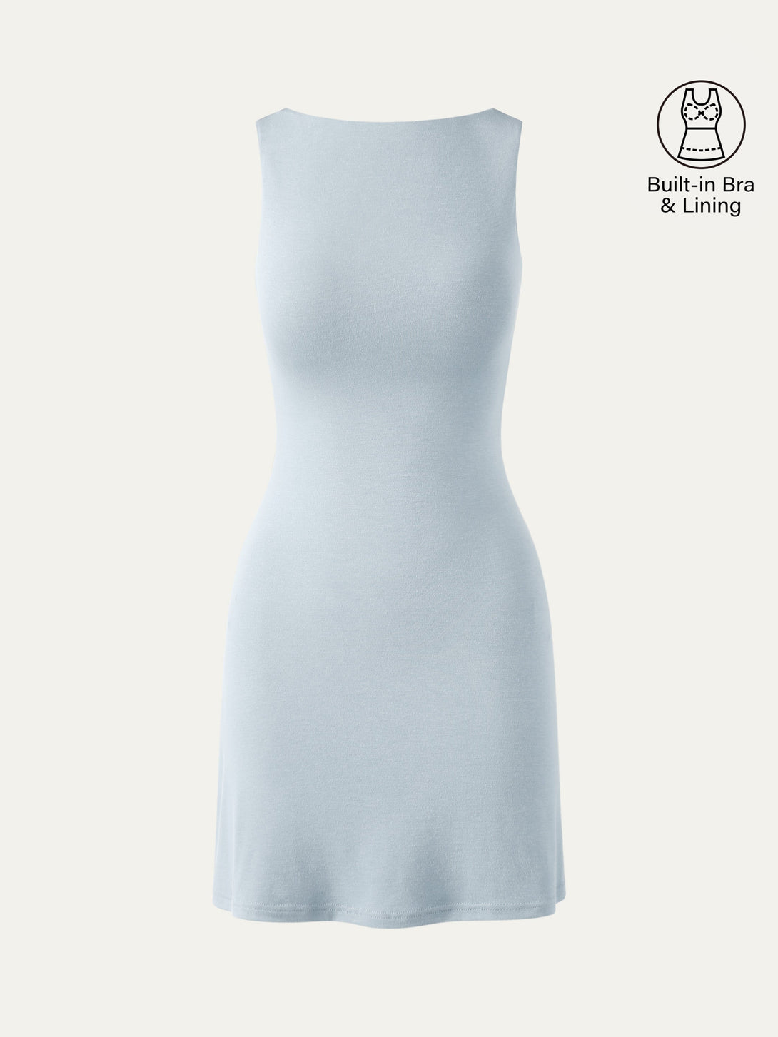Cooling Open Back Bandless Brami Mini Dress
