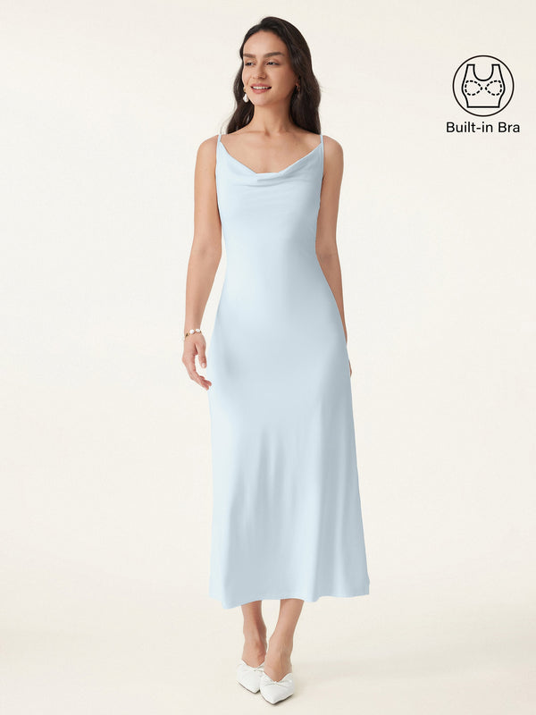 Effortless Vacay Cowl Neck Midi Brami Dress