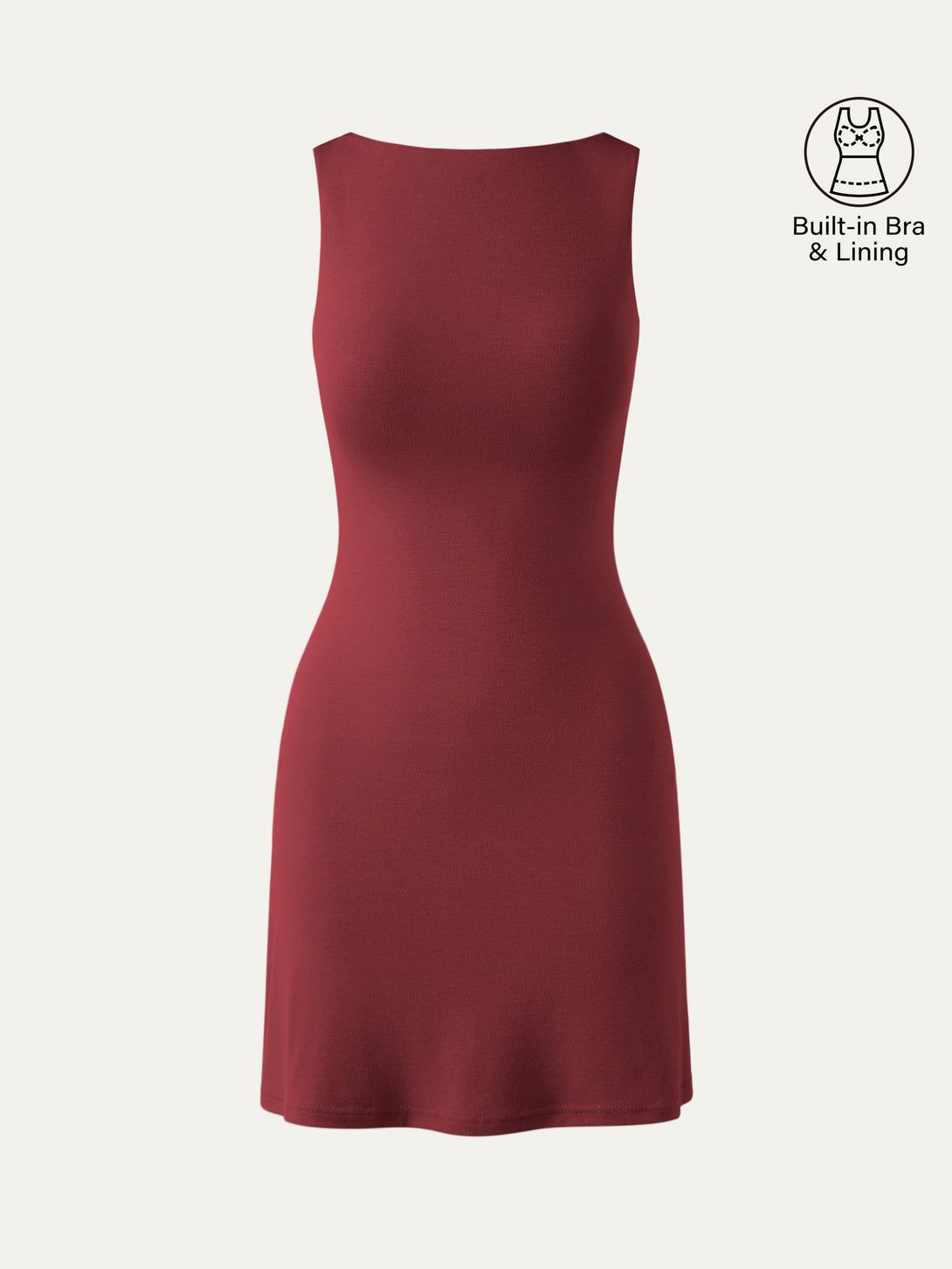Cooling Open Back Bandless Brami Mini Dress Orange Flame XS