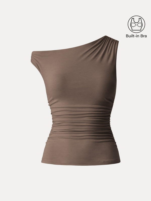 Cooling Asymmetrical Ruched Brami