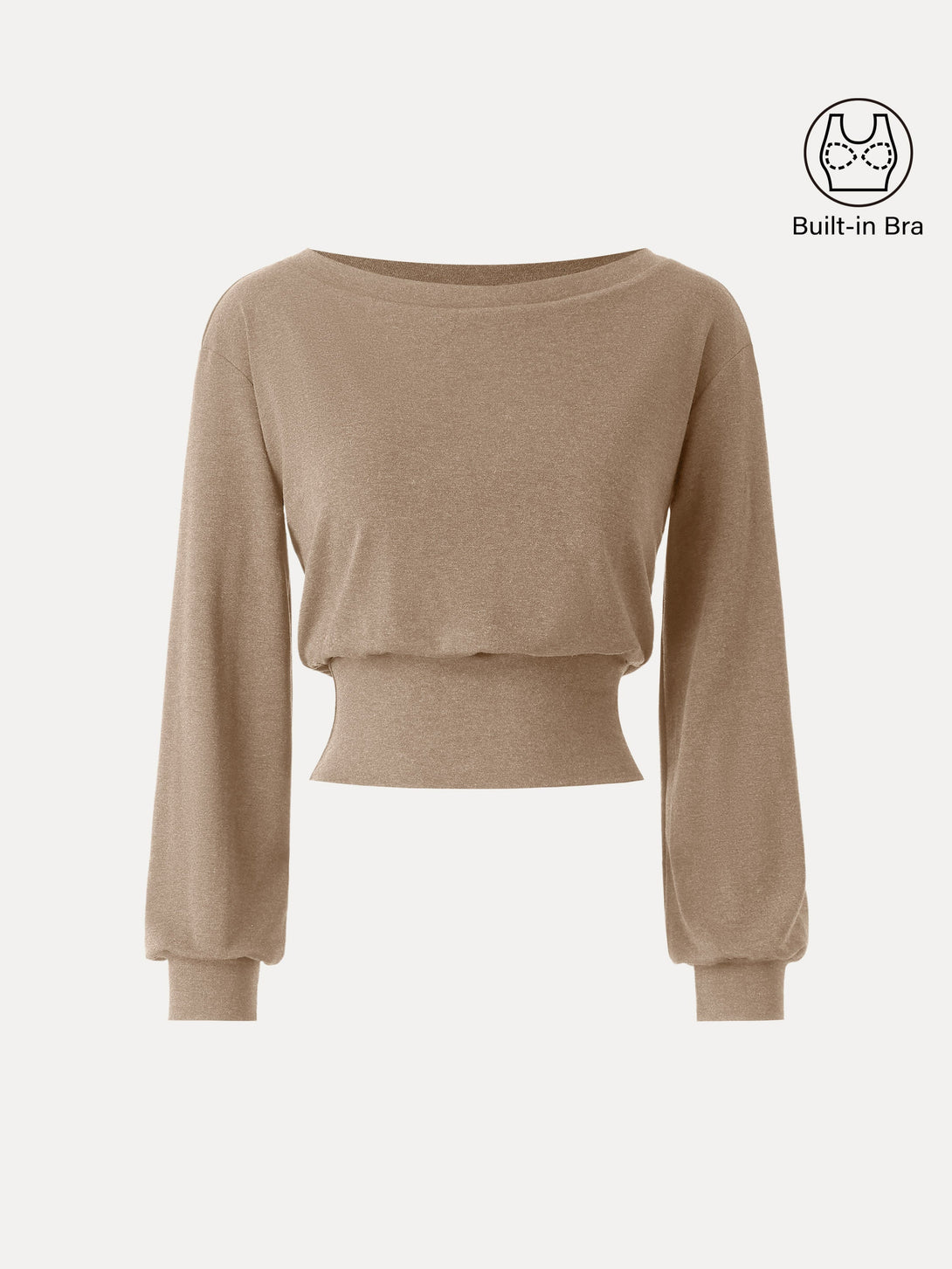 Non-Itchy Wool Blend Boatneck Brami Chamois XS