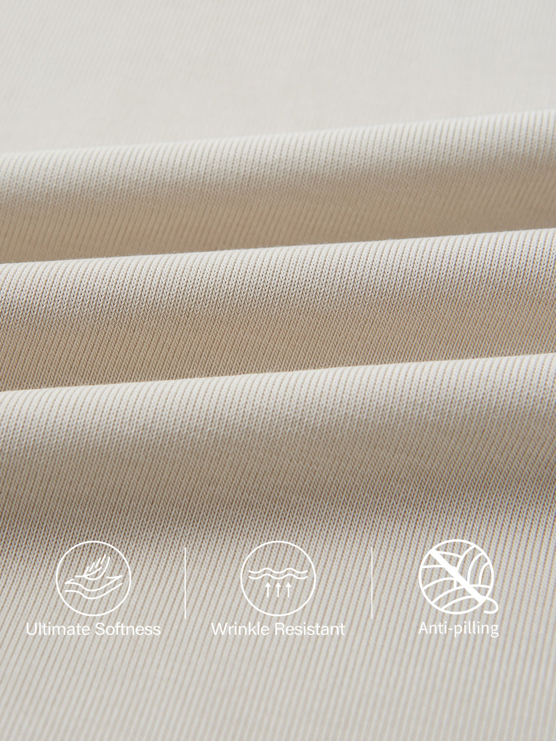 2Pcs Set Sandwashed Crewneck Tee & Mid Rise Pleated Wide Leg Pants with Pockets