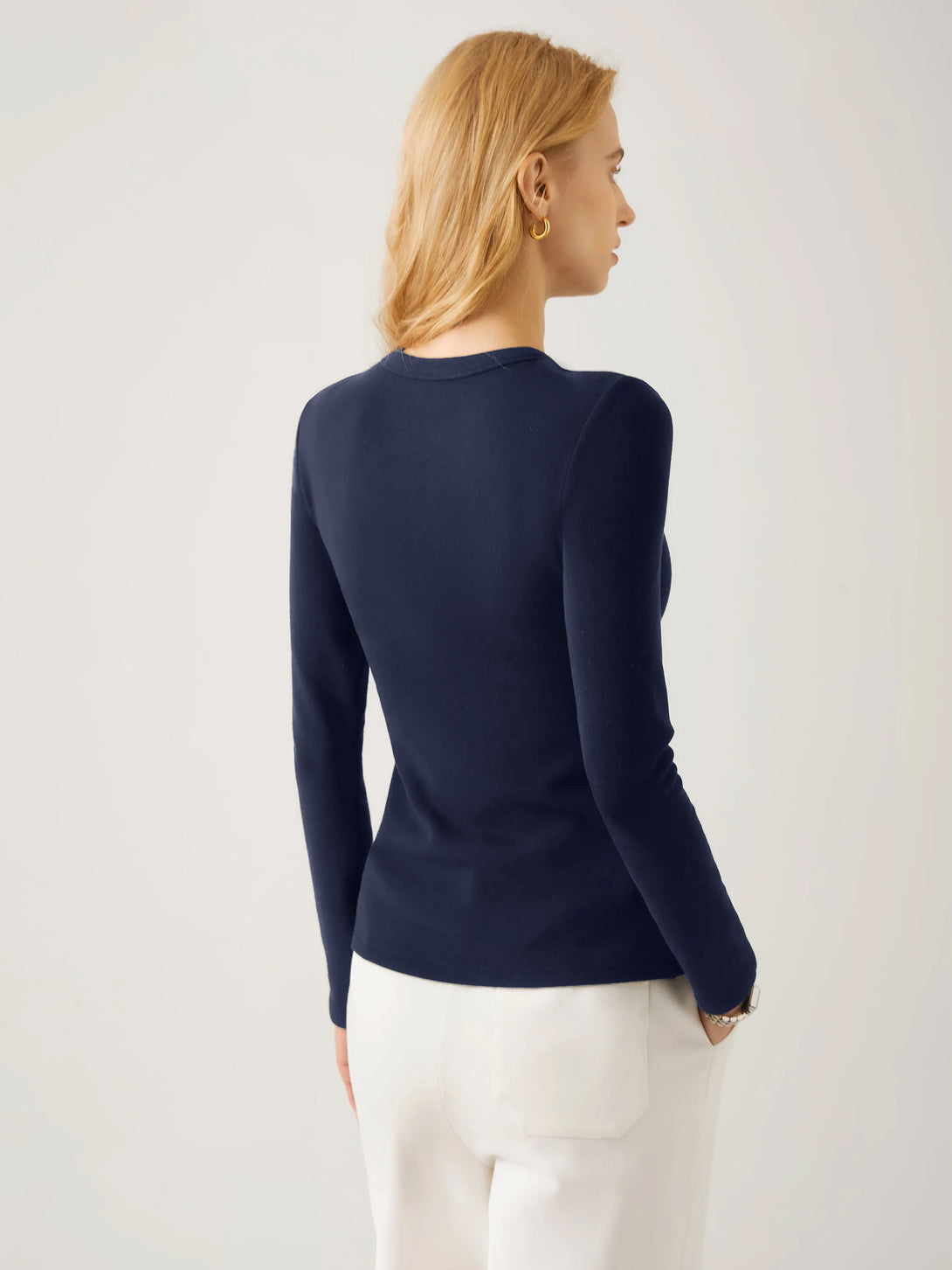 2Pcs Set Asymmetrical Placket Top & Tummy Warmer Pin-Tuck Pant