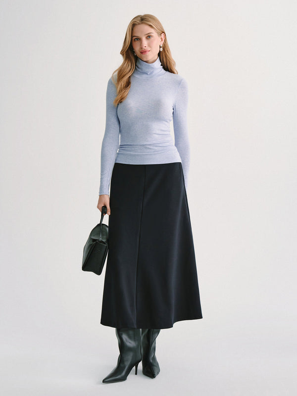 OGLmove Lyocell-Wool Mock Neck Long Sleeve Bra Top