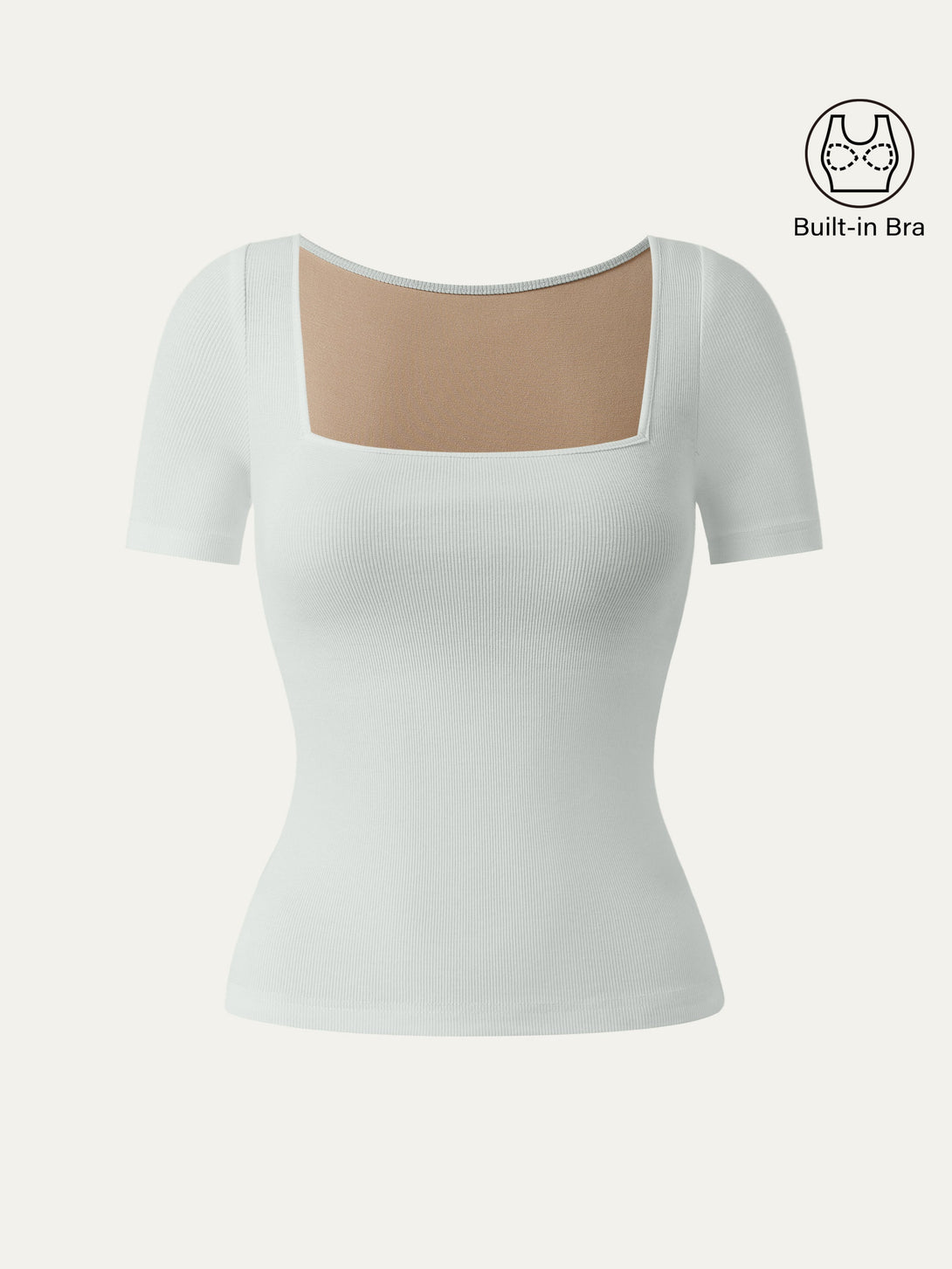 Square Neck Short Sleeve Cotton New Airy Brami