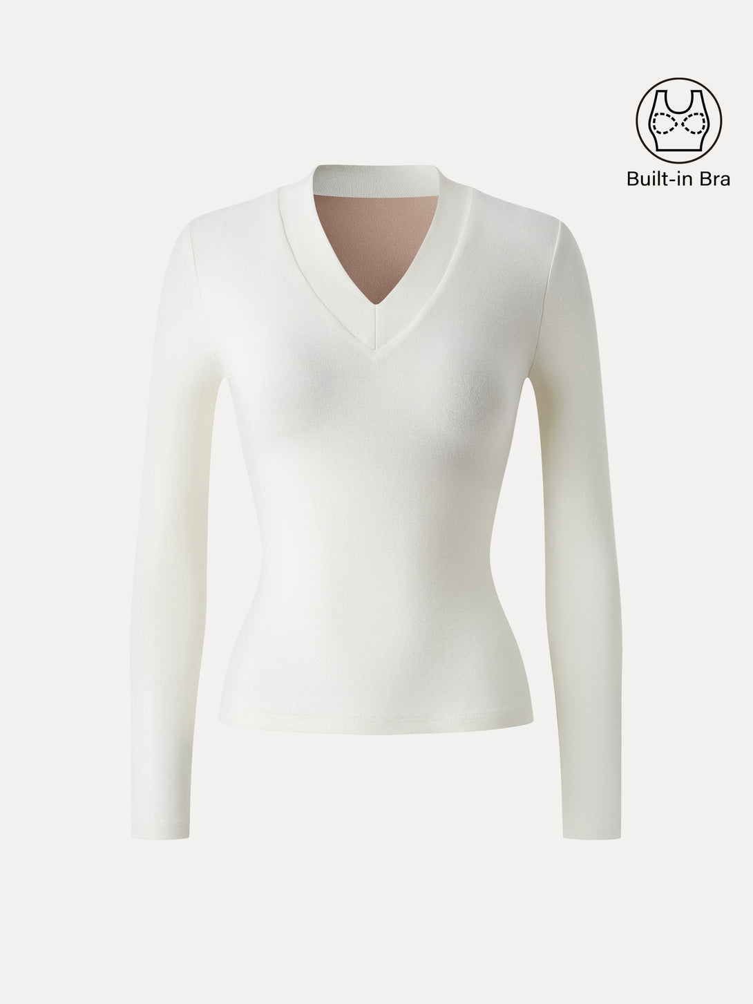 Essential V-neck Wide Binding Slimming Brami Top