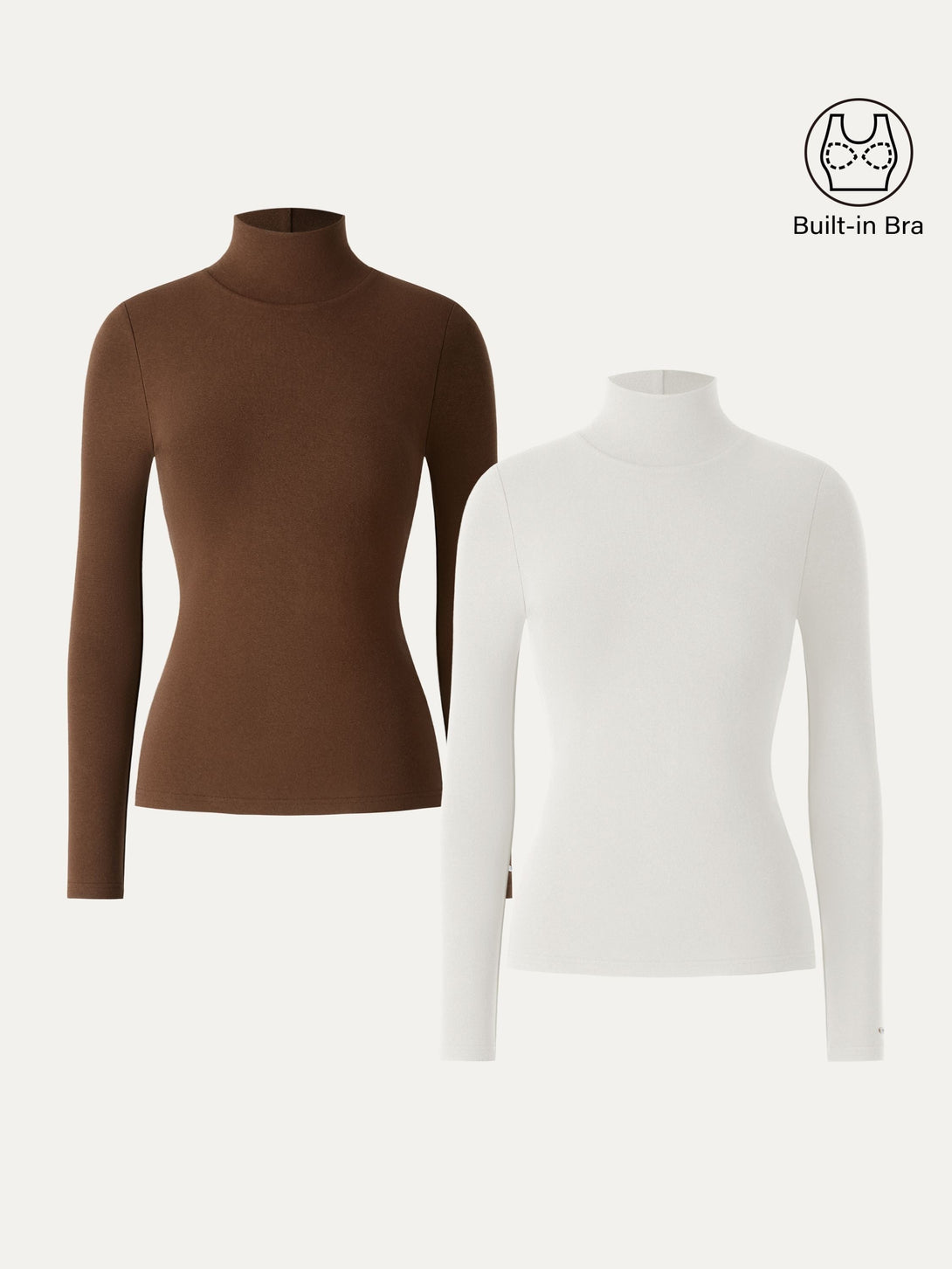 2Pcs Set ProWarm Turtleneck Long Sleeve Brami