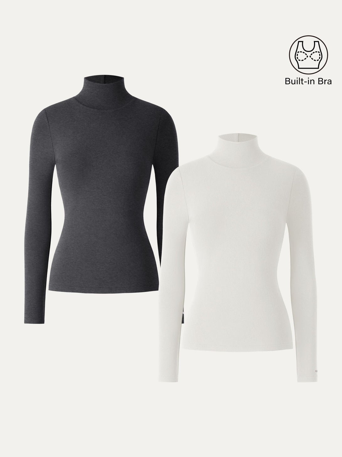2Pcs Set ProWarm Turtleneck Long Sleeve Brami