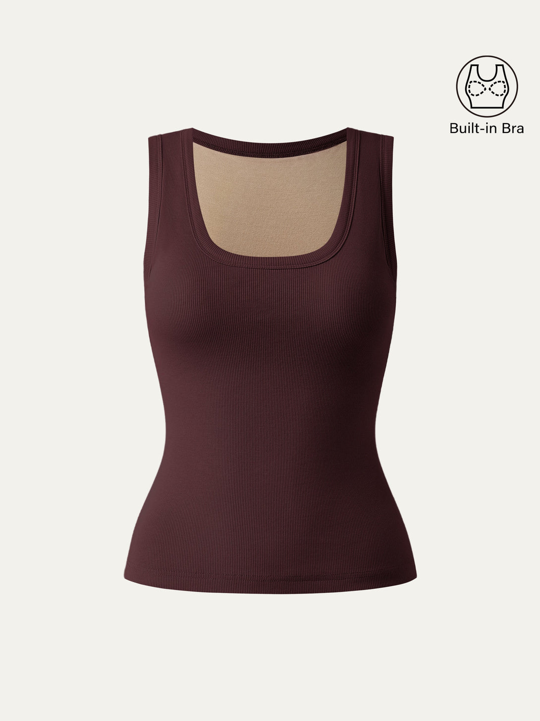 Scoop Neck Cotton New Airy Brami Tank Ruby XS