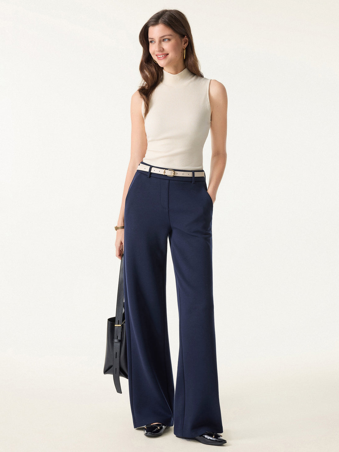 Textured Rib Mockneck Sleeveless Brami