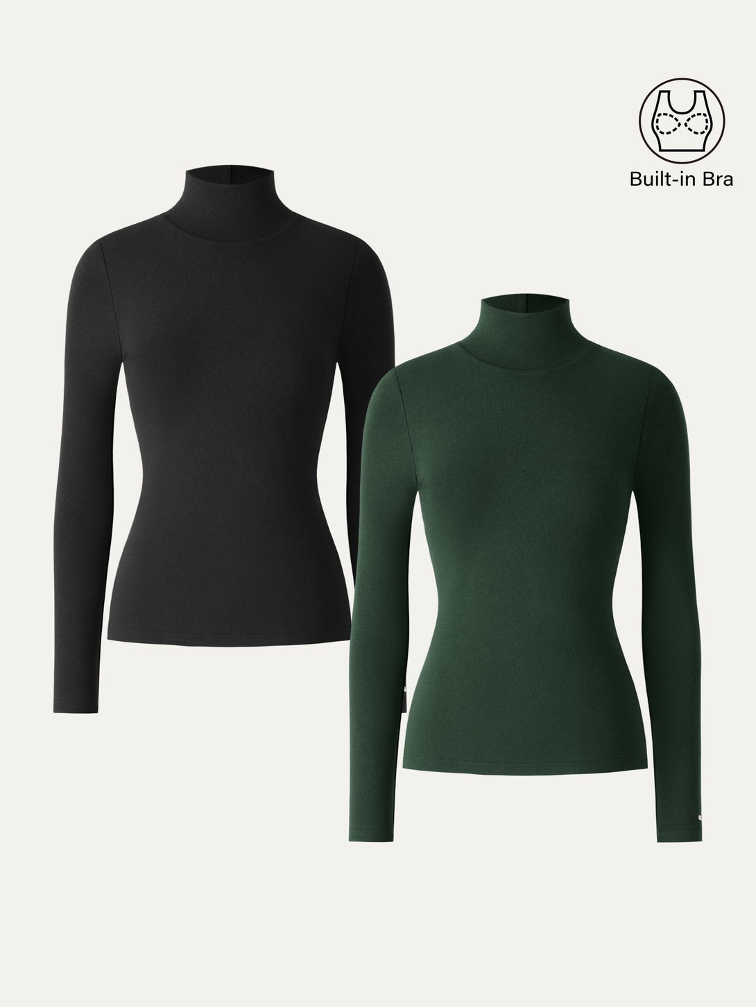 2Pcs Set ProWarm Turtleneck Long Sleeve Brami
